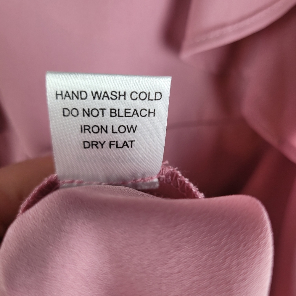 Ruffled V-Neck Mini Dress in Mauve Pink - Picture 9 of 16